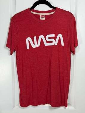 Homage NASA Retro Worm Logo Red Tri-Blend T-Shirt